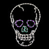 Calavera de Halloween iluminada con LED de 36 pulgadas