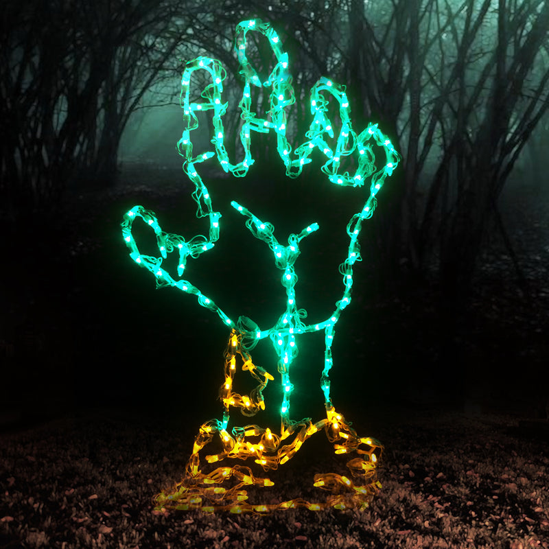 Mano de zombi LED de Halloween de 91 cm