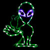 Alien LED de Halloween de 21" saludando con el signo de la paz