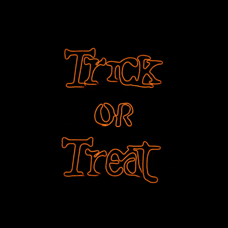 Letrero de neón flexible "Trick or Treat" de 33" LiteLines