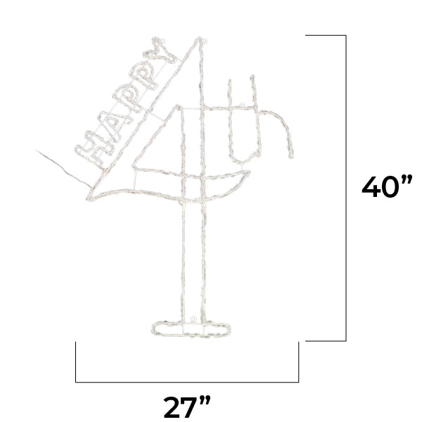 Letrero de 40" "Feliz 4 de Julio"