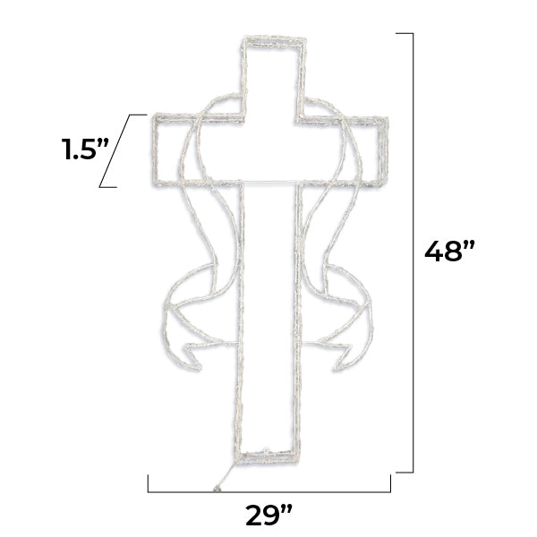 4 FT LED Easter Cross