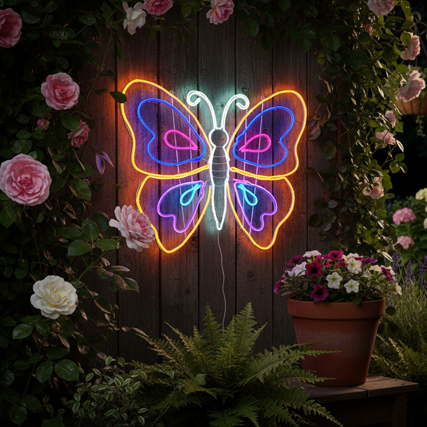 26" Bright Spring Mix 2D Butterfly Sign