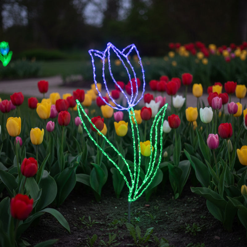Rótulo de tulipán 2D de 44"