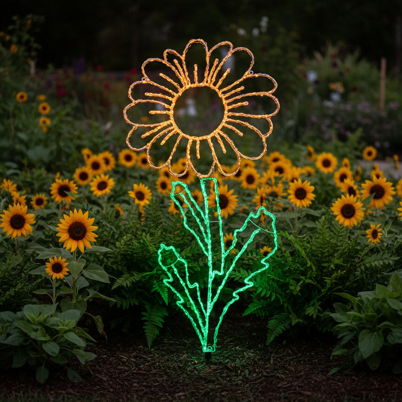 Letrero de girasol 2D de 50"