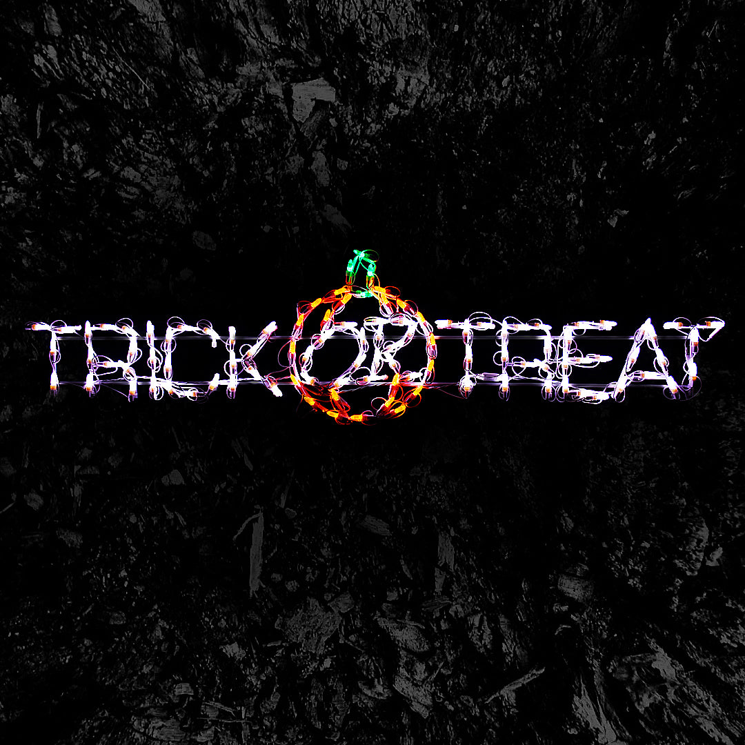 Letrero LED de Halloween de "Dulce o Truco" de 52"