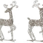 22" Standing Metal Reindeer Assorted Set Of 2