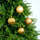 4" Shiny, Matte & Glitter Shatterproof Ball Ornament Assorted Set Of 24