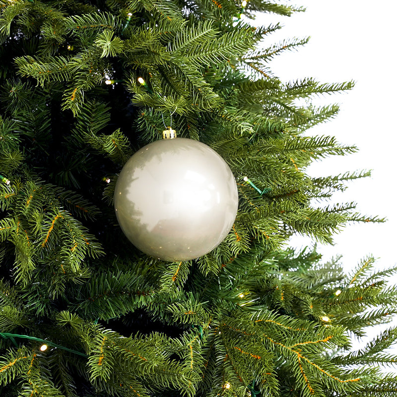 8" Shiny Shatterproof Ball Ornament Set Of 6