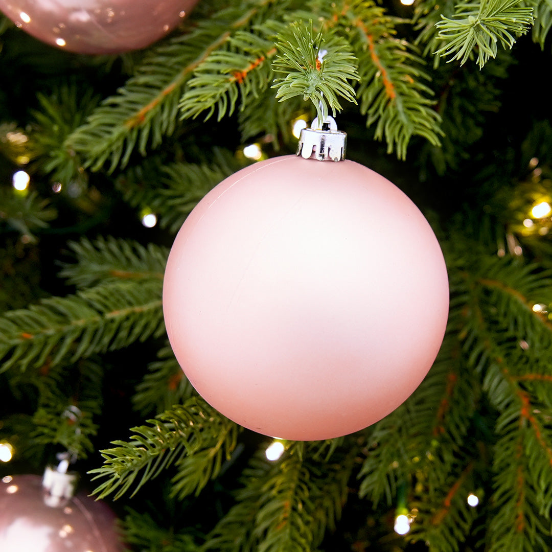 4" Shiny & Matte Shatterproof Ball Ornament Set Of 24