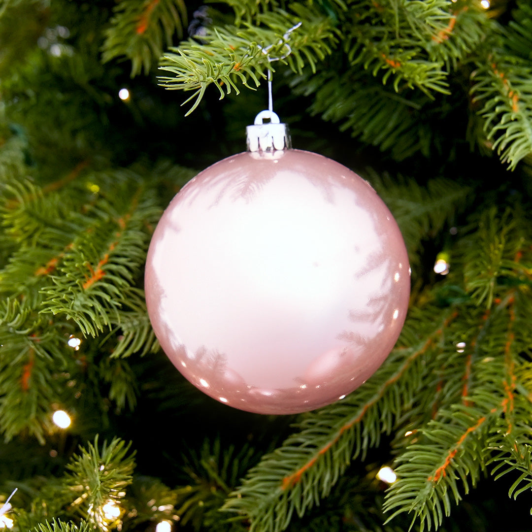 4" Shiny & Matte Shatterproof Ball Ornament Set Of 24