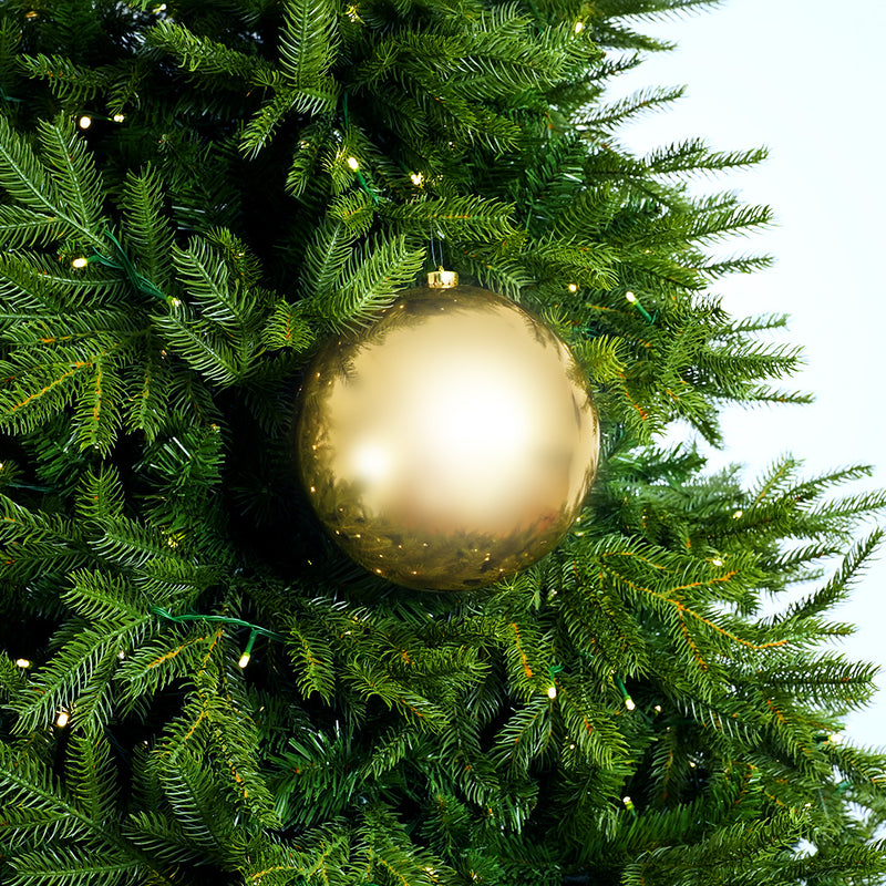 8" Shiny Shatterproof Ball Ornament Set Of 6