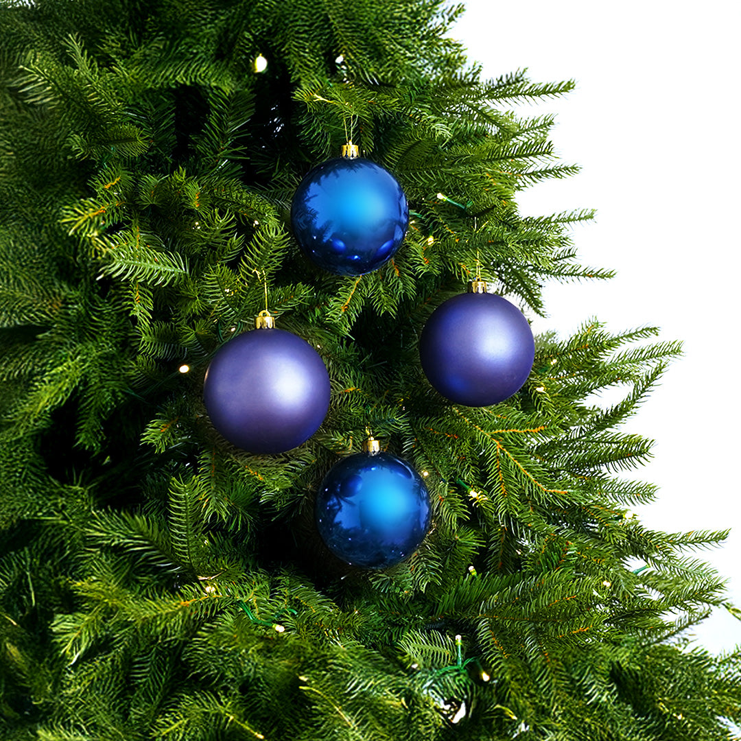 4" Shiny & Matte Shatterproof Ball Ornament Set Of 24