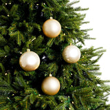 4" Shiny & Matte Shatterproof Ball Ornament Set Of 24