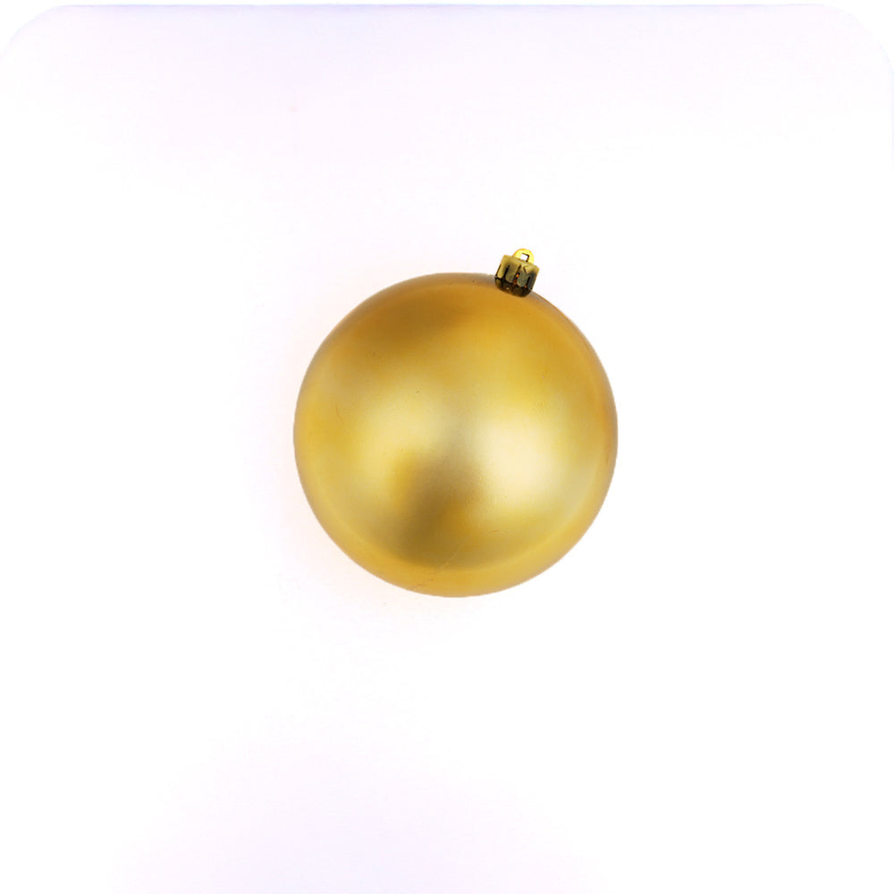 5.5" Gold Matte Shatterproof Ball Ornament Set Of 6