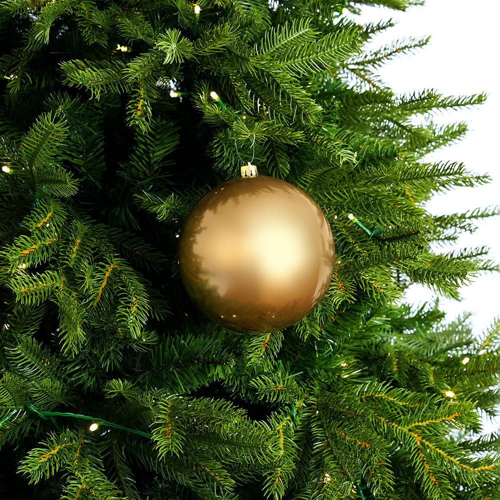 5.5" Gold Matte Shatterproof Ball Ornament Set Of 6