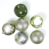 6" Shiny & Matte Shatterproof Ball Ornament Assorted Set Of 24