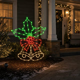 36" 100 LED Holly Berry Bells Twinkling Effect