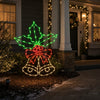 36" 100 LED Holly Berry Bells Twinkling Effect