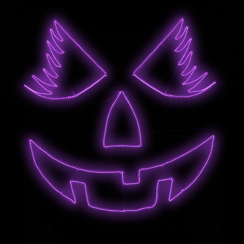 Jack-O-Lantern de cara de calabaza LED RGBWW dinámico de 120"