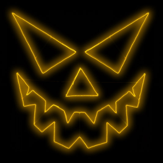 Calabaza de Halloween de 120" con cara de calabaza LED RGBWW dinámica
