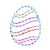30" Easter Swirl Egg