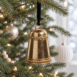 7" Gold Metal Bell Ornament