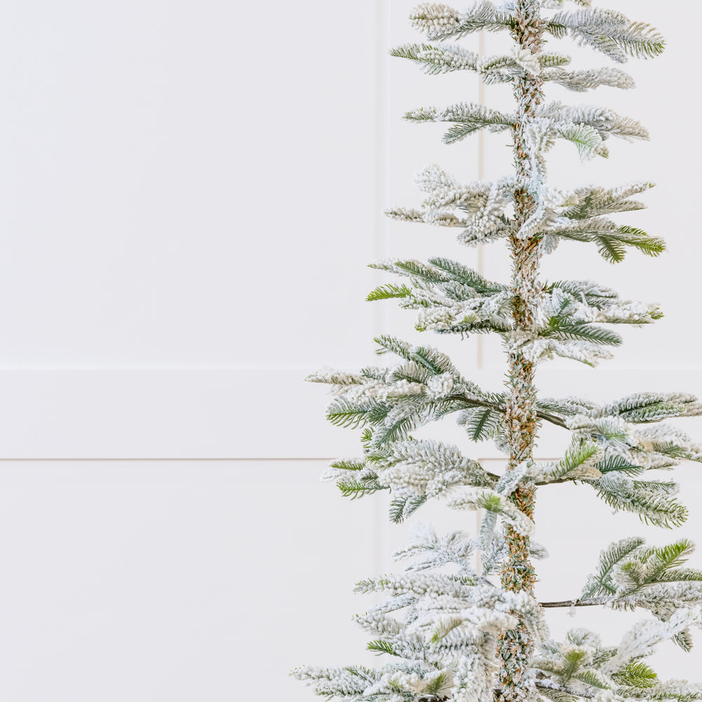 Alpine Fir Snowy Tree Pre-Lit Warm White Micro LED Lights