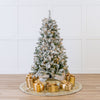 6 FT Flocked Tree Pre-Lit Clear Lights