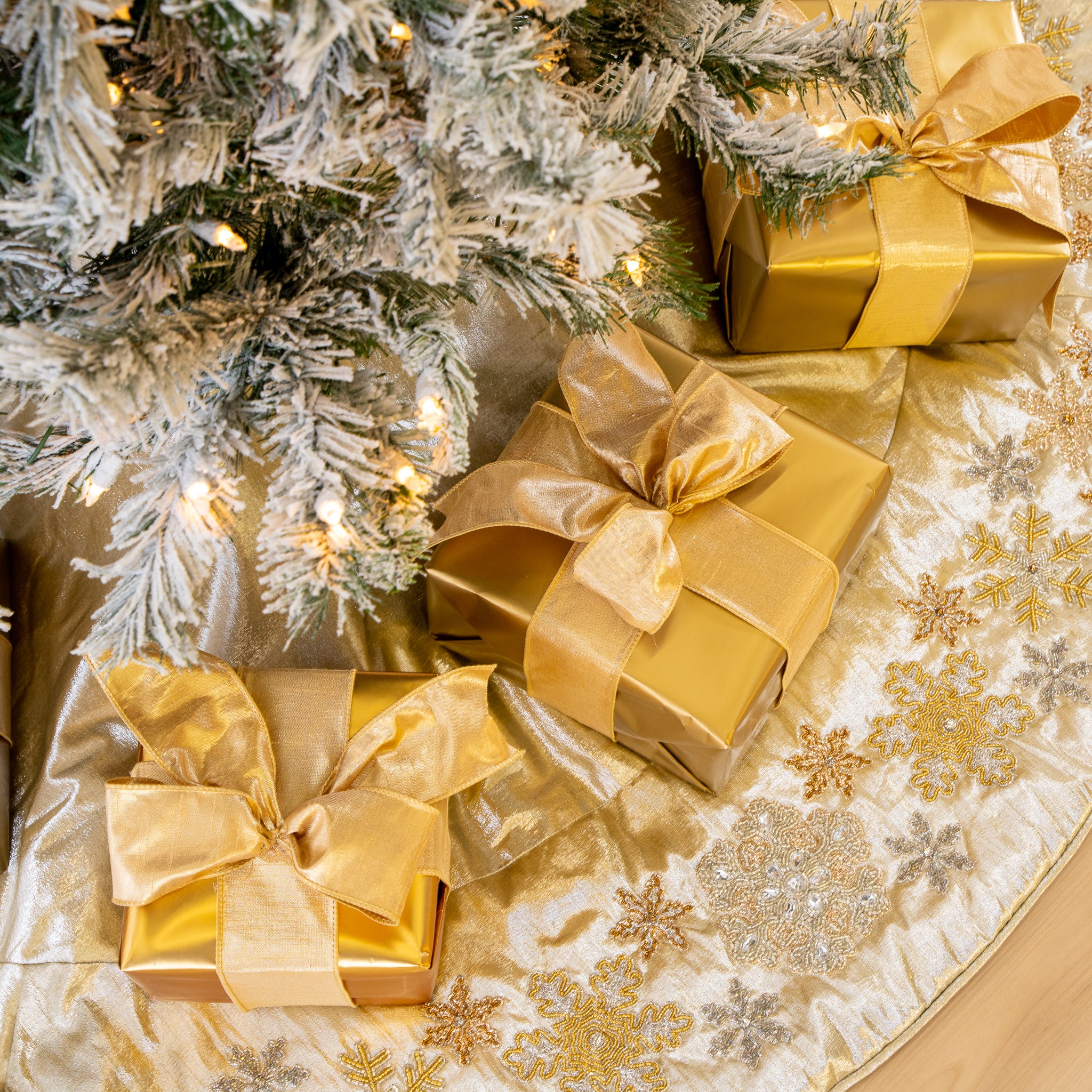 Christmas Lights All Over Yellow Wrapping Paper 