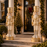 6 FT Gray & Gold Nutcracker