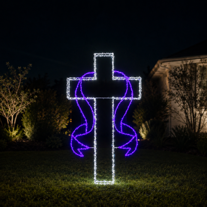Cruz LED de Pascua de 4 pies