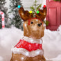 14"" Festive Acrylic Dog With 40 LED Lights