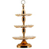 28" 3-Tier Glass Serving Tray Set with Metal Base