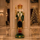 5 FT Red & Green King Nutcracker With Staff