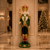 5 FT Red & Green King Nutcracker With Staff