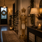5 FT Gold & White King Nutcracker With Staff
