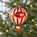 6" Red Carnival Balloon Ornament Set Of 2