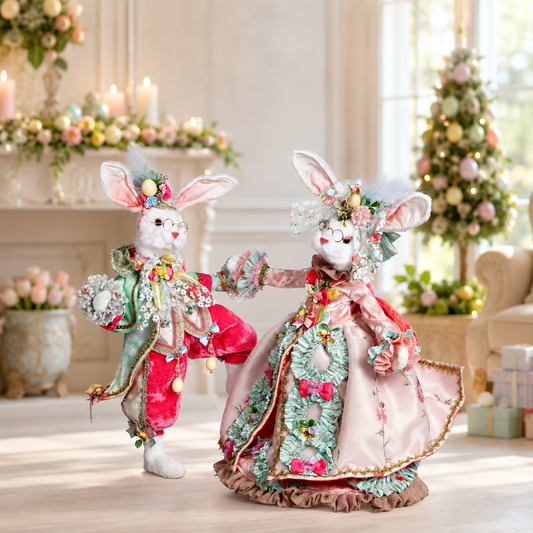 Mark Roberts 24" Medium Mr & Mrs Peter Cottontail Set Of 2