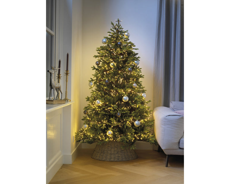 23 FT 768 LED Warm White Cluster Lights With Green Wire 8 Function Twinkle