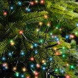 Luces agrupadas multicolores de 768 LED de 23 pies con cable verde, 8 funciones centelleantes
