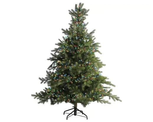 Luces agrupadas multicolores de 768 LED de 23 pies con cable verde, 8 funciones centelleantes