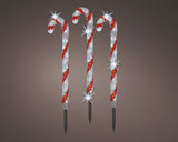 2 FT 90 LED Cool White Candy Canes Set Of 3
