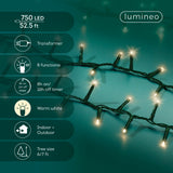 53 FT Compact 750 LED Warm White Lights With Green Wire