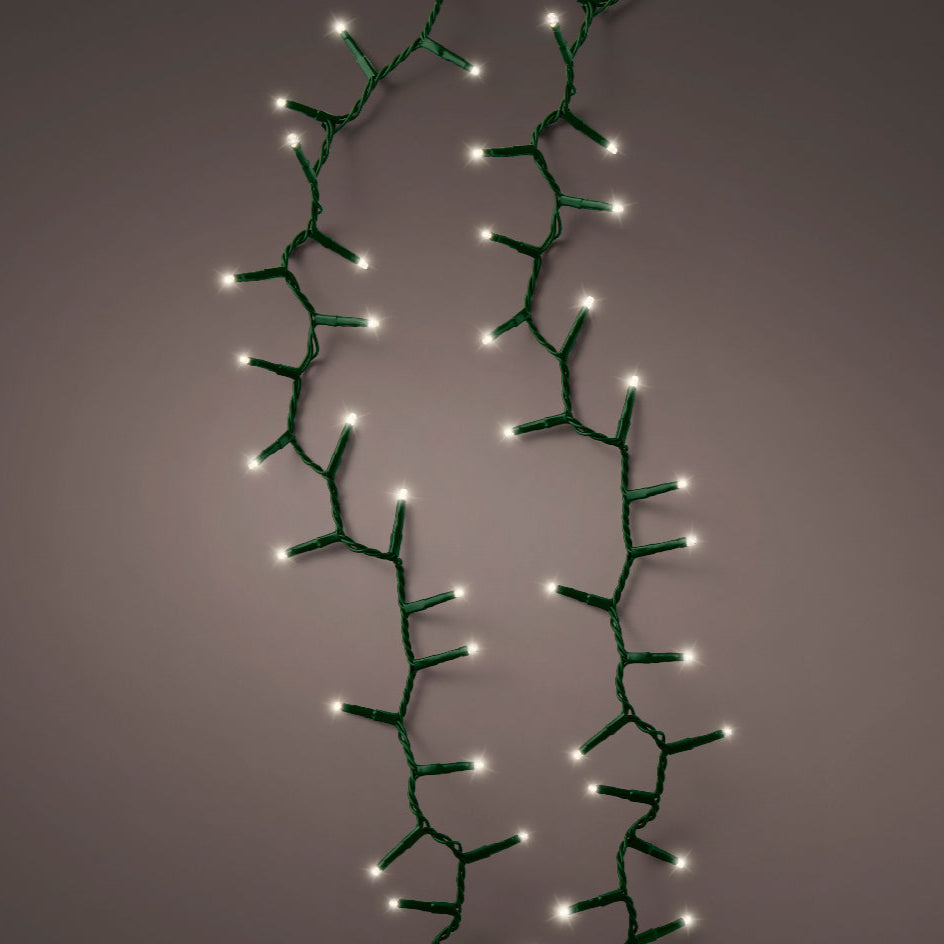 74 FT Compact 1000 LED Warm White Green Wire 8 Function Twinkle