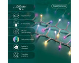 74 FT 1000 LED Multi Compact Lights With Transparent Wire