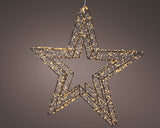 Black Wire Star Pre Lit Micro Classic Warm LED