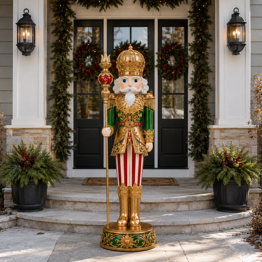 6 FT Gold & White Nutcracker