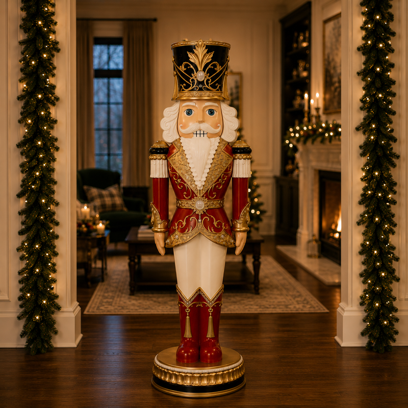 6 FT Red, Black & White Nutcracker