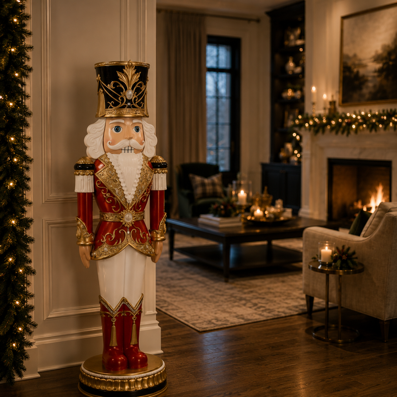 6 FT Red, Black & White Nutcracker